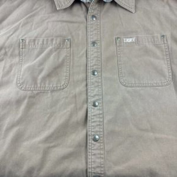 Carhartt flannel lined snap jacket shirt - Picture 4 of 7